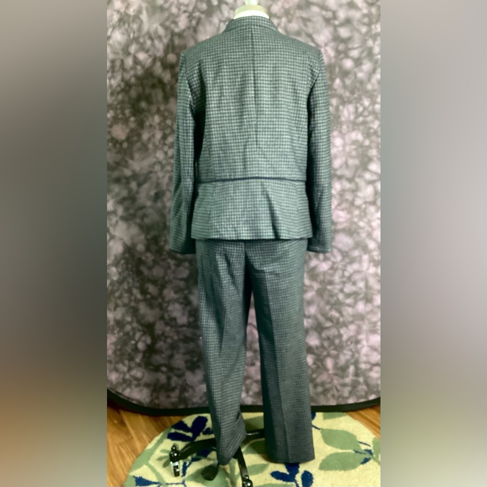 Talbots Houndstooth Pantsuit - Blue and Gray - Picture 10 of 16